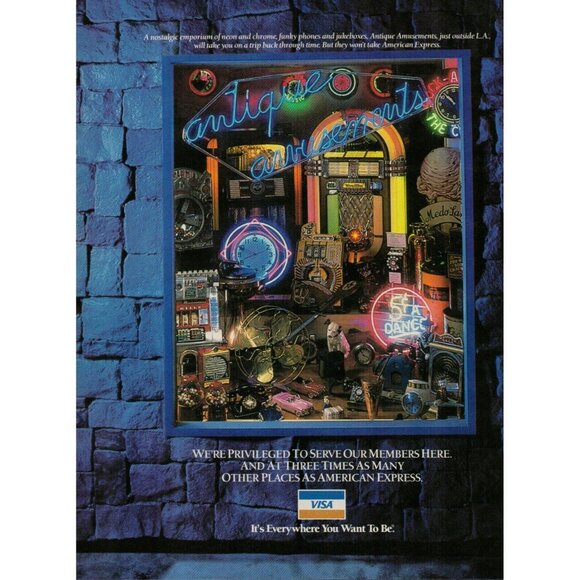 1989 VISA Credit Card Vintage Print Ad (L11) - Picture 1 of 3